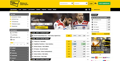 Homepage von Interwetten