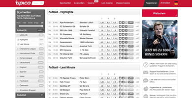 Wettangebot von Tipcio