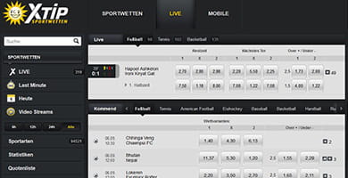  Überblick zum  Wettangebot von XTiP